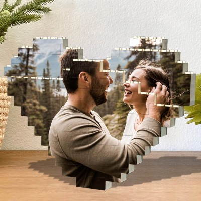 Personalized Couple Photo Building Block Puzzle Gift Ideas for Soulmate Valentine's Day Gifts for Boyfriend Anniversary Gifts