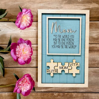Personalized Puzzle Signs With Names Love Gift Ideas For Mom Grandma Mother's Day Gifts