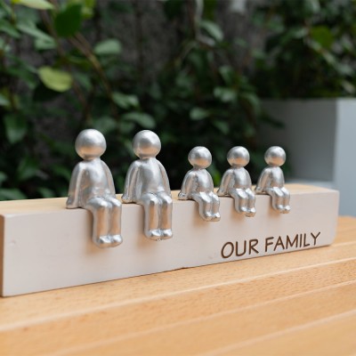 5 Years We Made A Family Personalized Sculpture Figurines 5th Anniversary Christmas Gift 