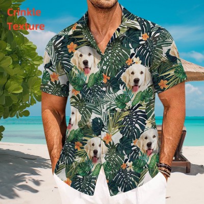 Custom Hawaiian Shirt With Design Face Flower Pineapple Aloha Shirt Summer Vacation Party Gift