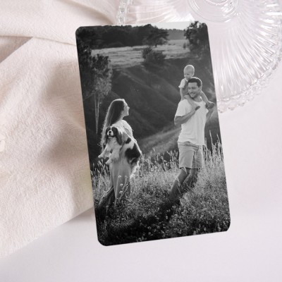 Personalized Photo Metal Wallet Insert Meaningful Gifts for Him Anniversary Gift for Wife Valentine's Day Gift for Boyfriend