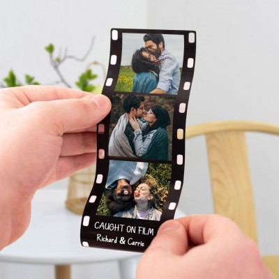 Personalized Memory Photo Film Reel Frame for Valentine's Day Anniversary Gift Ideas Unique Gifts for Boyfriend Husband