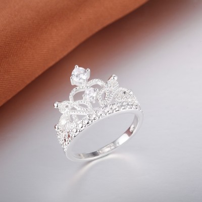 S925 Sterling Silver Crown Princess Promise Ring For Her