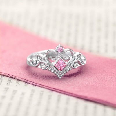 S925 Sterling Silver Personalized Fairytale Princess Tiara Ring With Engraving
