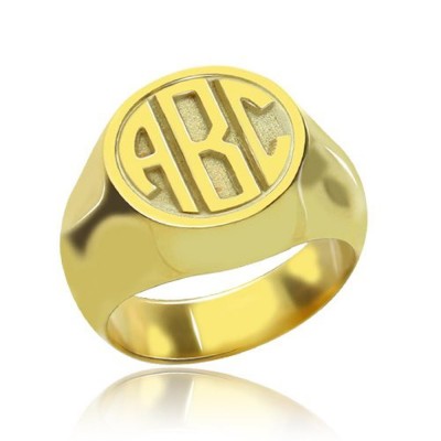 S925 Sterling Silver Personalized Engraved Monogram Ring