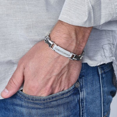 Men's Engraved Bracelet