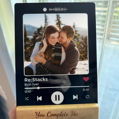Personalized Spotify Acrylic Song Photo Plaque with Stand Keepsake Gifts for Her Valentine's Day Gift Ideas Anniversary Gifts