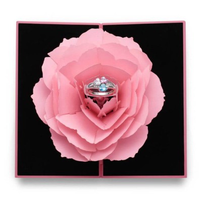 Handmade Personalized Rose Ring Box