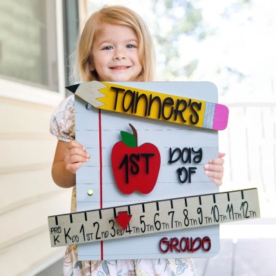 Personalized First/100th/Last Day of School Sign Kit Back to School Gifts for Kids