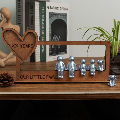 Our Little Family Custom Sculpture Figurines 10th Years Wedding Anniversary Gifts Love Gift Ideas for Wife