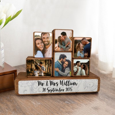 Custom Memorial Stacking Photo Blocks Set Photo Gifts for Couples Anniversary Gifts for Wife Christmas Gift Ideas for Husband