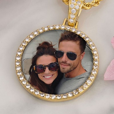 Personalized Photo Medallions Memory Necklace Gift for Husband and Boyfriend Valentine's Day Gift for Her