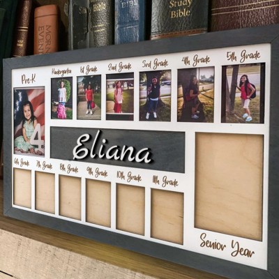 Personalized 3D K-12 School Years Photo Frame Back to School Gifts