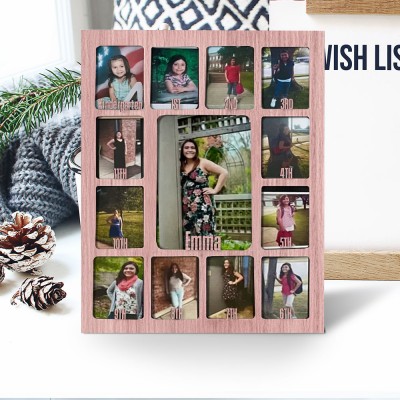 Personalized 3D School Years Photo Frame Display Board Gifts For Girl