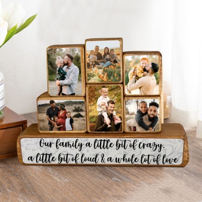 Personalized Stacking Photo Blocks Set Memorial Gifts for Mom Dad Christmas Gifts