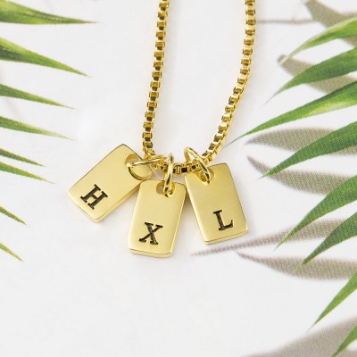 Personalized Pendant Name Necklace with Engraving 1-10 Names