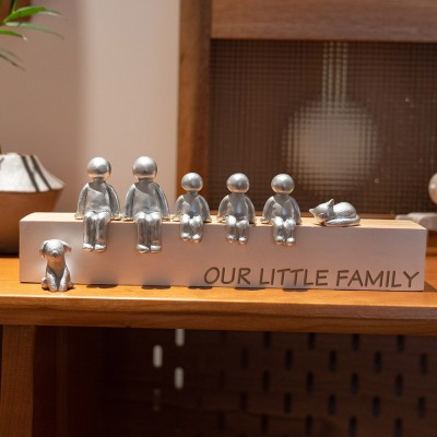 9 Years We Made A Family Personalized Sculpture Figurines 9th Anniversary Christmas Gift 