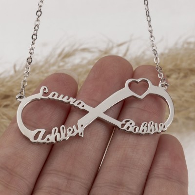 Personalized Infinity Name Necklace with 3 Names