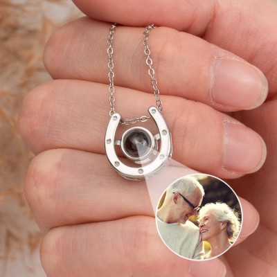 Personalized Horse Lover Gift Projection Necklace for Wife Valentine's Day Gift for Girlfriend