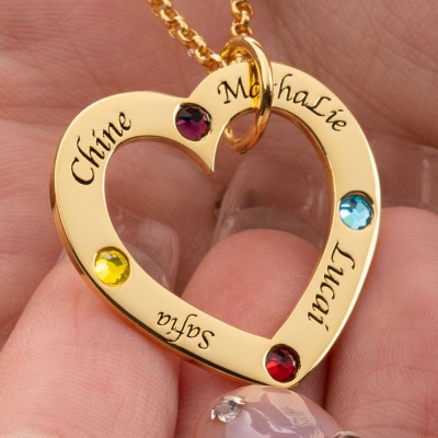 Mother Necklace Family In Your Heart Jewelry