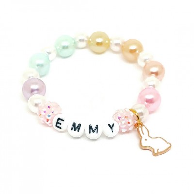 Personalized Easter Bunny Name Bracelet