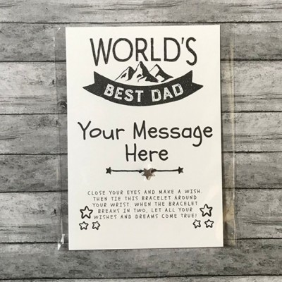 Personalized Dad Wish Bracelet Father's Day Gift