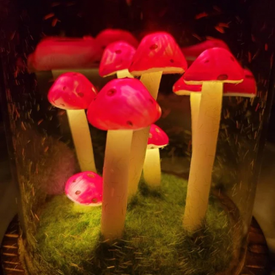 Handmade Red Mushroom Lamp Anniversary Gifts for Her Unique Birthday Gift