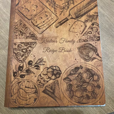 Personalized Family Wooden Recipe Book Custom Cookbook Great Gift Ideas for Mom Grandma Christmas Gifts