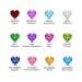 Engraved Heart-Shaped Birthstones Ring