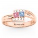 Double Princess Bypass with Accents Promise Ring