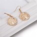 Tree Of Life - Gold Earrings W/ Rhinestones