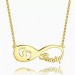Baby Footprint Infinity Name Necklace