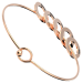 Bangle Bracelet with Round Shape Pendants