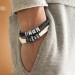Unsex Personalized Bead Strap Bracelet With 1-10 Names In 6 Colors