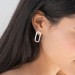 Aria single Chain Link Earrings with Engraving