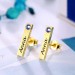 Personalized Bar Earrings with Birthstones
