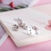 Personalized Arrow Heart Earrings in Silver