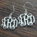 Personalized Sterling Silver Monogram Earrings
