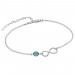Personalized Anklet With Infinity Charm And Birthstone