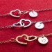 Personalized Double Hearts Anklet